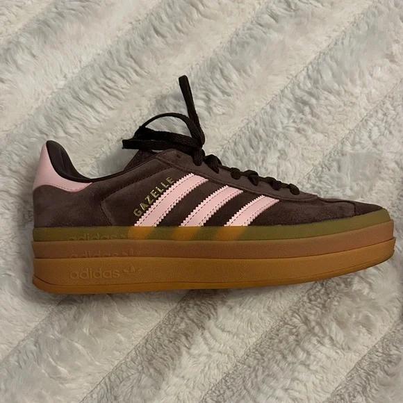 Adidas Women's Chocolate and Blush Sneakers gazelle bold - Picture 2 of 6